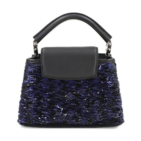 Louis Vuitton Capucines Shoulder Bag Taurillon Sequins Black - Picture 3 of 9